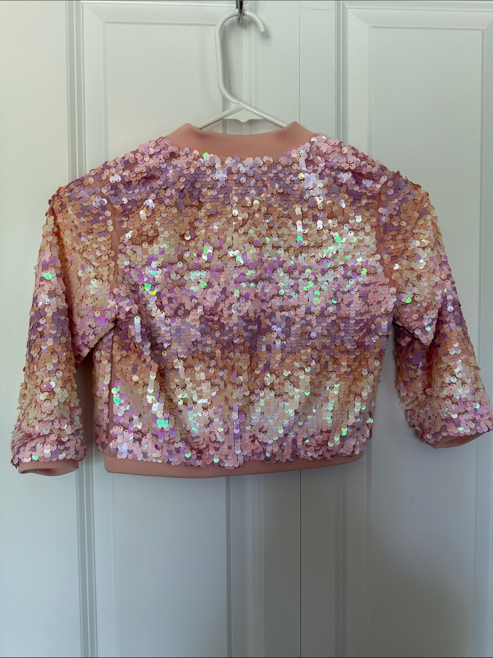 H&M Kids Peachy Pink Iridescent Sequin Jacket - Picture 4 of 4